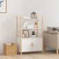 vidaXL Highboard Weiß 80x40x121 cm Holzwerkstoff vidaXL Highboard Weiß 80x40x121 cm Holzwerkstoff