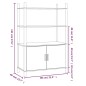vidaXL Highboard Weiß 80x40x121 cm Holzwerkstoff vidaXL Highboard Weiß 80x40x121 cm Holzwerkstoff