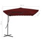 vidaXL Sonnenschirm mit Stahlmast Bordeauxrot 250x250x230 cm vidaXL Sonnenschirm mit Stahlmast Bordeauxrot 250x250x230 cm