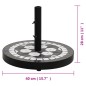 vidaXL Sonnenschirmständer Schwarz und Weiß Rund 12 kg vidaXL Sonnenschirmständer Schwarz und Weiß Rund 12 kg