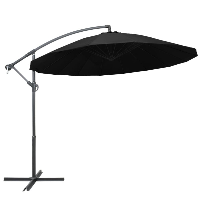 vidaXL Ampelschirm Schwarz 3 m Aluminium-Mast vidaXL Ampelschirm Schwarz 3 m Aluminium-Mast