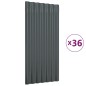 vidaXL Dachpaneele 36 Stk. Pulverbeschichteter Stahl Anthrazit 80x36cm vidaXL Dachpaneele 36 Stk. Pulverbeschichteter Stahl Anthrazit 80x36cm