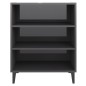 vidaXL Sideboard Hochglanz-Grau 57x35x70 cm Holzwerkstoff vidaXL Sideboard Hochglanz-Grau 57x35x70 cm Holzwerkstoff