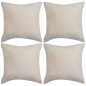 vidaXL Kissenbezüge 4 Stk. 50x50 cm Polyester Wildleder-Optik Beige vidaXL Kissenbezüge 4 Stk. 50x50 cm Polyester Wildleder-Optik Beige