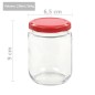 vidaXL Marmeladengläser mit Rotem Deckel 96 Stk. 230 ml vidaXL Marmeladengläser mit Rotem Deckel 96 Stk. 230 ml