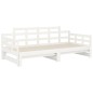 vidaXL Tagesbett Ausziehbar Weiß Massivholz Kiefer 2x(90x190) cm vidaXL Tagesbett Ausziehbar Weiß Massivholz Kiefer 2x(90x190) cm