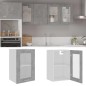 vidaXL Hängeglasschrank Betongrau 40x31x60 cm Holzwerkstoff vidaXL Hängeglasschrank Betongrau 40x31x60 cm Holzwerkstoff