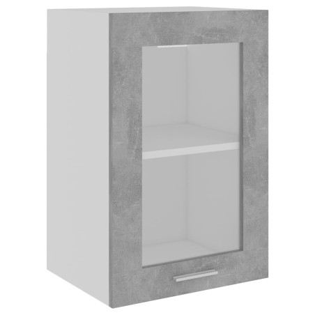 vidaXL Hängeglasschrank Betongrau 40x31x60 cm Holzwerkstoff