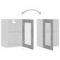 vidaXL Hängeglasschrank Betongrau 40x31x60 cm Holzwerkstoff vidaXL Hängeglasschrank Betongrau 40x31x60 cm Holzwerkstoff
