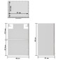 vidaXL Hängeglasschrank Betongrau 40x31x60 cm Holzwerkstoff vidaXL Hängeglasschrank Betongrau 40x31x60 cm Holzwerkstoff