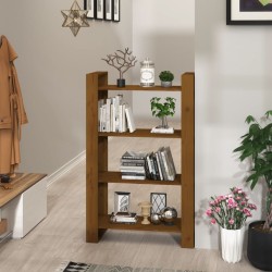 vidaXL Bücherregal/Raumteiler Honigbraun 80x35x125cm Massivholz Kiefer