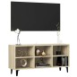 vidaXL TV-Schrank mit Metallbeinen Sonoma-Eiche 103,5x30x50 cm vidaXL TV-Schrank mit Metallbeinen Sonoma-Eiche 103,5x30x50 cm