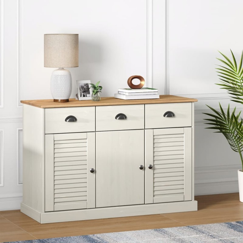 vidaXL Sideboard mit Schubladen VIGO 113x40x75 cm Massivholz Kiefer vidaXL Sideboard mit Schubladen VIGO 113x40x75 cm Massivholz Kiefer