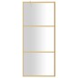 vidaXL Duschwand für Begehbare Dusche mit ESG Klarglas Golden 90x195cm vidaXL Duschwand für Begehbare Dusche mit ESG Klarglas Golden 90x195cm