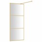 vidaXL Duschwand für Begehbare Dusche mit ESG Klarglas Golden 90x195cm vidaXL Duschwand für Begehbare Dusche mit ESG Klarglas Golden 90x195cm