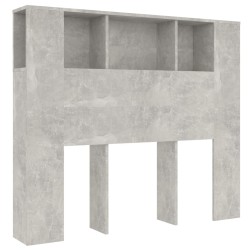 vidaXL Kopfteil mit Ablagen Betongrau 120x18,5x104,5 cm