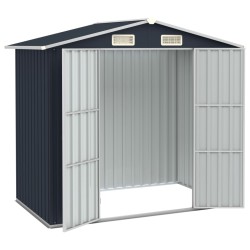 vidaXL Gerätehaus Anthrazit 205x129x183 cm Verzinkter Stahl  
