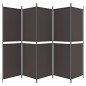 vidaXL 5-tlg. Paravent Braun 250x180 cm Stoff vidaXL 5-tlg. Paravent Braun 250x180 cm Stoff