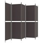 vidaXL 5-tlg. Paravent Braun 250x180 cm Stoff vidaXL 5-tlg. Paravent Braun 250x180 cm Stoff