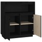 vidaXL Sideboard Schwarz 70x34x80 cm Massivholz Kiefer vidaXL Sideboard Schwarz 70x34x80 cm Massivholz Kiefer