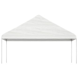  vidaXL Pavillon mit Dach Weiß 5,88x2,23x3,75 m Polyethylen