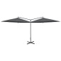 vidaXL Doppel-Sonnenschirm mit Stahlmast Anthrazit 600 cm vidaXL Doppel-Sonnenschirm mit Stahlmast Anthrazit 600 cm