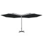 vidaXL Doppel-Sonnenschirm mit Stahlmast Anthrazit 600 cm vidaXL Doppel-Sonnenschirm mit Stahlmast Anthrazit 600 cm