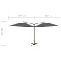vidaXL Doppel-Sonnenschirm mit Stahlmast Anthrazit 600 cm vidaXL Doppel-Sonnenschirm mit Stahlmast Anthrazit 600 cm