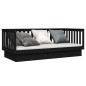 vidaXL Tagesbett Schwarz 100x200 cm Massivholz Kiefer vidaXL Tagesbett Schwarz 100x200 cm Massivholz Kiefer