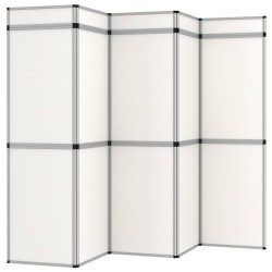 vidaXL 15-Panel Messewand Faltdisplay 302×200 cm Weiß