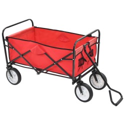 vidaXL Klappbarer Handwagen Stahl Rot