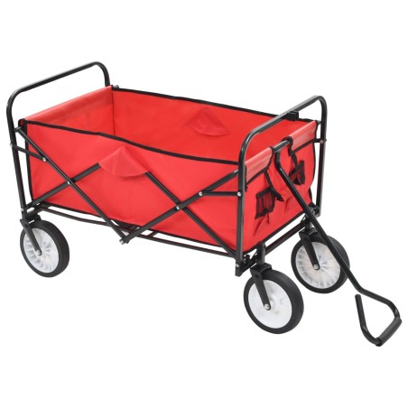 vidaXL Klappbarer Handwagen Stahl Rot