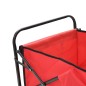 vidaXL Klappbarer Handwagen Stahl Rot vidaXL Klappbarer Handwagen Stahl Rot
