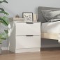 vidaXL Nachttische 2 Stk. Weiß Holzwerkstoff vidaXL Nachttische 2 Stk. Weiß Holzwerkstoff