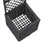vidaXL Hochbeet mit Rankgitter 1 Topf 30x30x107cm Poly Rattan Schwarz vidaXL Hochbeet mit Rankgitter 1 Topf 30x30x107cm Poly Rattan Schwarz