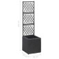 vidaXL Hochbeet mit Rankgitter 1 Topf 30x30x107cm Poly Rattan Schwarz vidaXL Hochbeet mit Rankgitter 1 Topf 30x30x107cm Poly Rattan Schwarz