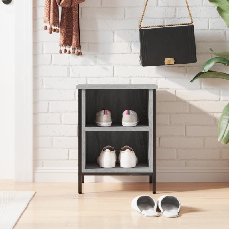 vidaXL Schuhregal Grau Sonoma 38x35x50 cm Holzwerkstoff vidaXL Schuhregal Grau Sonoma 38x35x50 cm Holzwerkstoff