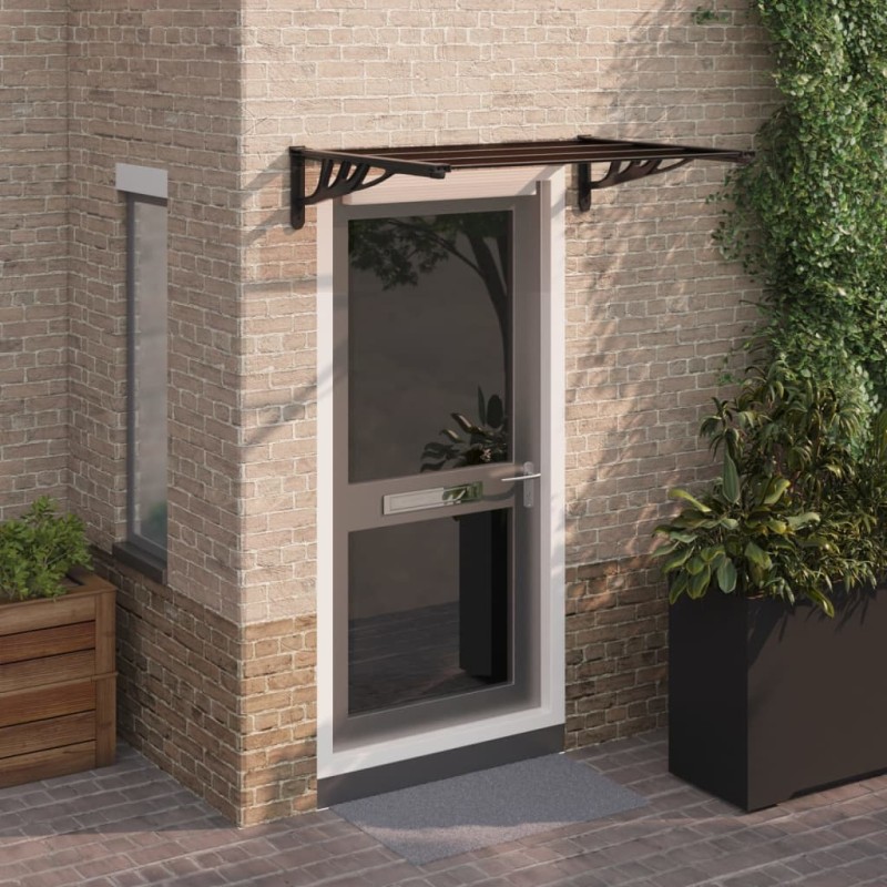 vidaXL Türvordach Schwarz 122x90 cm Polycarbonat vidaXL Türvordach Schwarz 122x90 cm Polycarbonat
