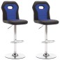 Barhocker 2 Stk. Blau Kunstleder Barhocker 2 Stk. Blau Kunstleder