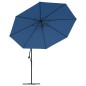 vidaXL Ampelschirm mit Alu-Mast 350 cm Blau vidaXL Ampelschirm mit Alu-Mast 350 cm Blau