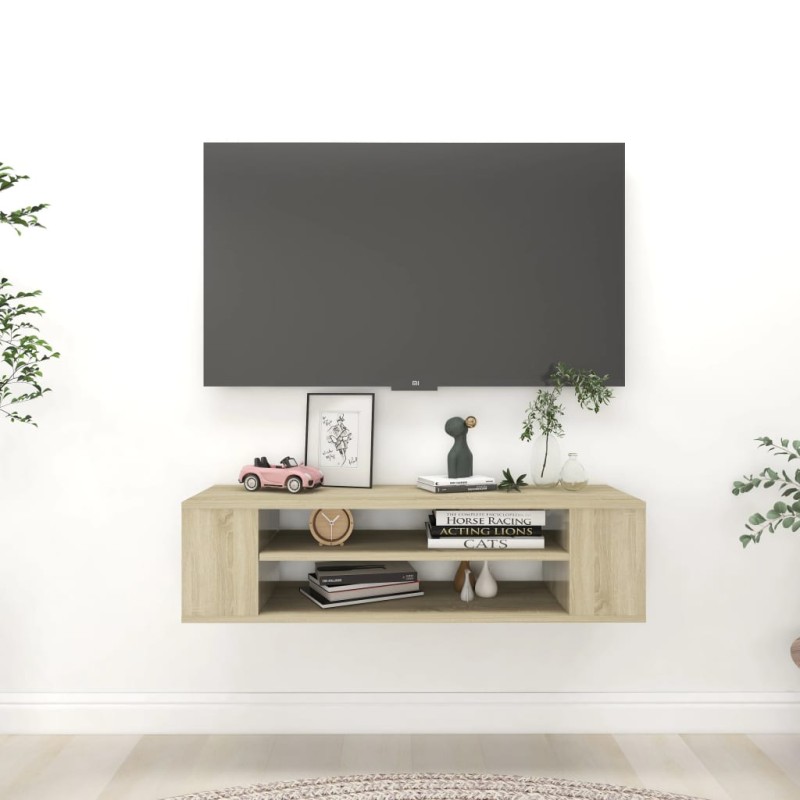 vidaXL TV-Hängeschrank Sonoma-Eiche 100x30x26,5 cm Holzwerkstoff vidaXL TV-Hängeschrank Sonoma-Eiche 100x30x26,5 cm Holzwerkstoff
