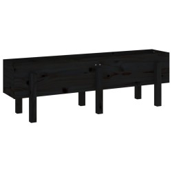 vidaXL Hochbeet Schwarz 121x30x38 cm Massivholz Kiefer