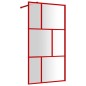 vidaXL Duschwand für Begehbare Dusche mit ESG Klarglas Rot 100x195 cm vidaXL Duschwand für Begehbare Dusche mit ESG Klarglas Rot 100x195 cm