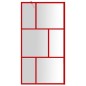 vidaXL Duschwand für Begehbare Dusche mit ESG Klarglas Rot 100x195 cm vidaXL Duschwand für Begehbare Dusche mit ESG Klarglas Rot 100x195 cm