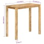 vidaXL Bartisch 112x55x108 cm Massivholz Mango vidaXL Bartisch 112x55x108 cm Massivholz Mango