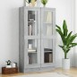 vidaXL Vitrinenschrank Grau Sonoma 82,5x30,5x150 cm Holzwerkstoff vidaXL Vitrinenschrank Grau Sonoma 82,5x30,5x150 cm Holzwerkstoff
