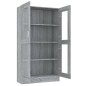 vidaXL Vitrinenschrank Grau Sonoma 82,5x30,5x150 cm Holzwerkstoff vidaXL Vitrinenschrank Grau Sonoma 82,5x30,5x150 cm Holzwerkstoff
