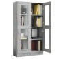 vidaXL Vitrinenschrank Grau Sonoma 82,5x30,5x150 cm Holzwerkstoff vidaXL Vitrinenschrank Grau Sonoma 82,5x30,5x150 cm Holzwerkstoff
