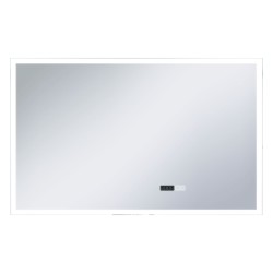 vidaXL LED-Badspiegel mit Berührungssensor und Zeitanzeige 100x60 cm