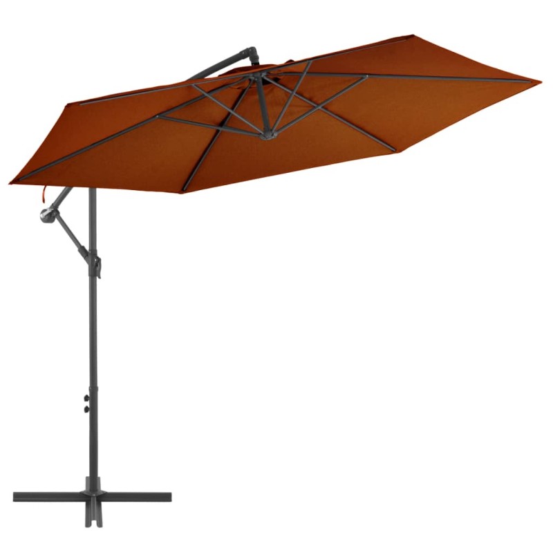 vidaXL Ampelschirm mit Alu-Mast Terrakotta-Rot 300 cm vidaXL Ampelschirm mit Alu-Mast Terrakotta-Rot 300 cm